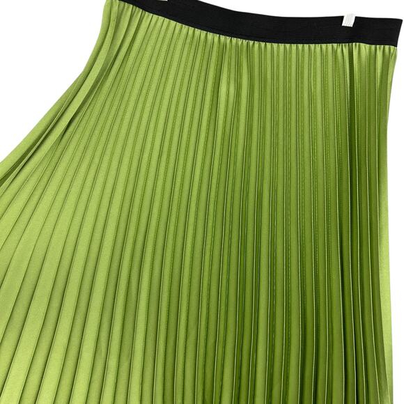 Marina Rinaldi Plus Size Max Mara Green Knife Pleated Midi Skirt 18 - Picture 3 of 5
